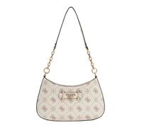 GUESS sac à épaule Carrie Logo Top Zip Shoulder Bag Vanilla Logo écru