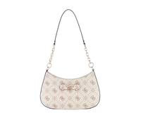 GUESS sac à épaule Carrie Logo Top Zip Shoulder Bag Vanilla Logo écru
