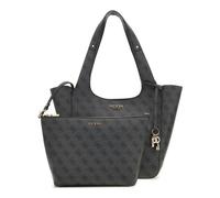 GUESS Sac à épaule gris foncé noir pour femme - Calista 2 in 1 Tote Coal Logo 310914