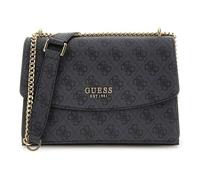 GUESS Sac à épaule gris foncé noir pour femme - Calista Convertible Xbody Flap Bag Coal Logo 309925