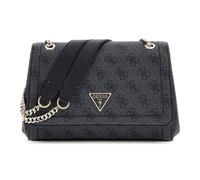 GUESS Sac à épaule gris foncé noir pour femme - Noelle II Convertible Xbody Flap Bag Coal Logo 310250