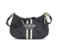 GUESS Sac à épaule gris foncé noir pour femme - Noelle II Top Zip Shoulder Bag Coal Logo 310215