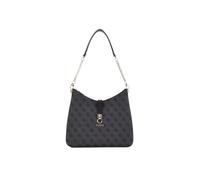 GUESS Sac à épaule gris foncé noir pour femme - Zamira Hobo Shoulder Bag Coal Logo 300374