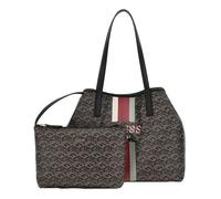 GUESS Sac à épaule gris noir pour femme Vikky II 2 In 1 Tote Charcoal Logo 274566