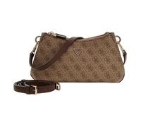 GUESS Sac à épaule marron brun clair pour femme - Noelle II Tri Compartment Shoulder Crossbody Bag Latte Logo / Brown 330418