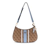 GUESS sac à épaule Noelle II Top Zip Shoulder Bag Latte Logo/Light Blue marron clair