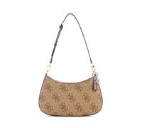 GUESS Sac à épaule brun clair marron pour femme - Noelle II Top Zipper Shoulder Bag Latte Logo / Brown 329855