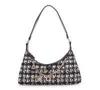 GUESS Sac à épaule noir blanc pour femme - Everlee Top Zip Shoulder Bag Black Multi 310604