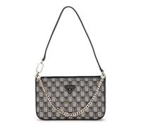 GUESS Sac à épaule noir crème pour femme - G Wave II Mini Top Zip Shoulder Bag Black Logo 313971