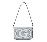GUESS sac à épaule Ruby Flap Shoulder Bag Denim Logo bleu clair