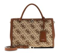 GUESS sac à épaule sac à main Audrey Logo Girlfriend Satchel Latte Logo brun