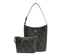 GUESS sac à épaule sac d’accessoires Meridian II Bucket Bag Coal Logo gris foncé