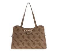 GUESS sac à épaule sac shopper Janie Logo Tote Bag Latte Logo brun