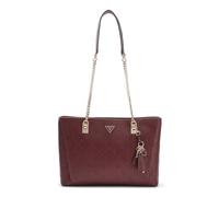 GUESS sac à épaule Tisha 3 Compartment Tote Wine Logo bordeaux