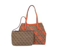 GUESS Vikky Large Tote, Bag Women, Latte Logo/Orange, Taille Unique