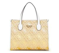 GUESS Sac à main beige blanc pour femme - Silvana Two Compartment Tote Cornsilk Logo 300519