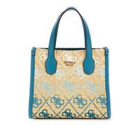 GUESS Sac à main beige bleu clair pour femme - Silvana Mini Two Compartment Tote XS Teal Logo 300511
