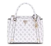 GUESS Sac à main blanc gris pour femme - Eco Erica 2 Compartment Satchel White Logo 296971