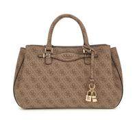 GUESS Sac à main brun clair marron pour femme - Katya Girlfriend Satchel Latte Logo 311274