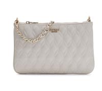 GUESS Sac à main crème pour femme - Maxine Quilted Flat Pouch Light Taupe 348564