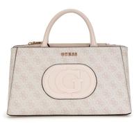 GUESS Sac à main crème vieux rose pour femme - Eco Mietta Small Society Satchel Dove Logo / Stone 281111
