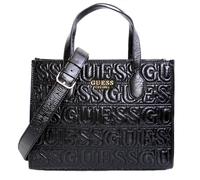 Guess Sac À Main Femme Silvana 2 Compartiments Tote Logo Noir Neuf