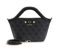 GUESS Sac à main gris foncé noir pour femme - Lindsey Mini Tote Coal Logo 348468