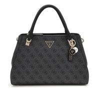 GUESS Sac à main gris foncé noir pour femme - Noelle II Luxury Satchel Coal Logo 310610