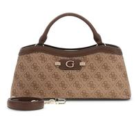 GUESS sac à main sac à épaule bandoulière Lindsey 2 Compartment Satchel Latte Logo marron clair