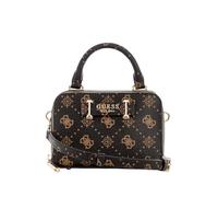 GUESS sac à main sac à épaule bandoulière Silia Mini Satchel Bag Espresso Logo marron foncé