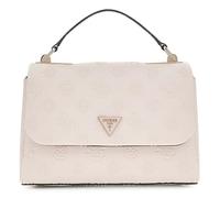 GUESS sac à main sac à épaule bandoulière Tisha Top Handle Flap Bag Stone Logo écru