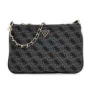 GUESS sac à main sac d’accessoires Flat Pouch Coal Logo gris foncé