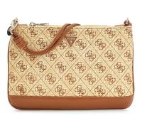 GUESS sac à main sac d’accessoires Kirsten Flat Pouch Natural/Caramel brun