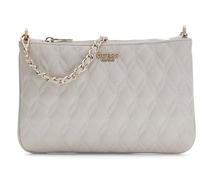 GUESS sac à main sac d’accessoires Maxine Quilted Flat Pouch Light Taupe écru