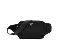 GUESS Sac banane avec fermeture éclair, logo central en relief, réglable., Noir , Nessun Valore