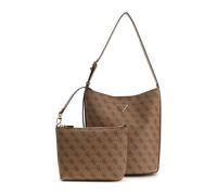 GUESS sac à épaule sac d’accessoires Meridian II Bucket Bag Latte Logo marron clair