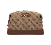 GUESS sac d’accessoires trousse de toilette Samantha Beauty Top Zip Latte Logo/Brown marron clair
