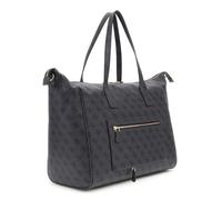 GUESS Sac de Voyage pour Ordinateur Portable Latona Carryon Large Tote Coal Logo Gris foncé