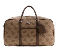 GUESS Sac de Voyage Sac à épaule Weekender Duffle Bag Latte Logo/Brown Marron Clair