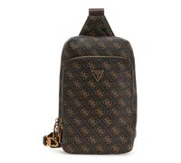 GUESS sac en bandoulière Milano Crossover Brown/Ochre/Burgundy marron foncé