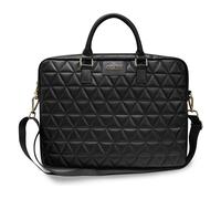 Guess Sac pour Notebook 15 pouces Matelassé avec Bandoulière et Logo Noir