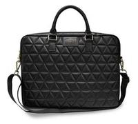 Guess Sac pour Notebook 15 pouces Matelassé avec Bandoulière et Logo Noir Noir G
