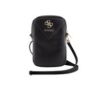 Guess Sac pour Smartphone à Bandoulière Grainé 4G Noir