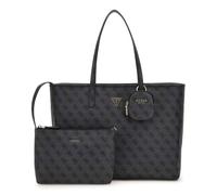 GUESS Sac shopper gris foncé noir pour femme - Power Play II Large Tech Tote Coal Logo 313071