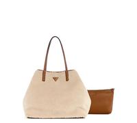 GUESS sac shopper Victtoria 2 in 1 Tote Natural/Cognac écru