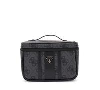 GUESS Trousse de Maquillage Erenia Toiletry Train Case Coal Logo Gris foncé