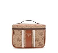 GUESS Trousse de Maquillage Erenia Toiletry Train Case Latte Logo Marron Clair