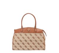GUESS sac à épaule sac de voyage Audrey Logo Deluxe Dome Tote Cognac Logo brun