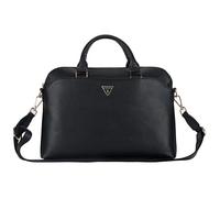 Guess Sacoche pour ordinateur portable 15"" avec poche zippée grainée et logo triangulaire (noir)