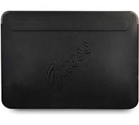 Guess Sacoche pour ordinateur portable GUCS13PUSASBK Saffiano Script, jusqu'à 13", noir